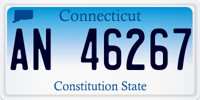 CT license plate AN46267