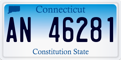 CT license plate AN46281