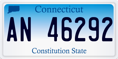 CT license plate AN46292