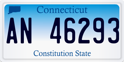CT license plate AN46293