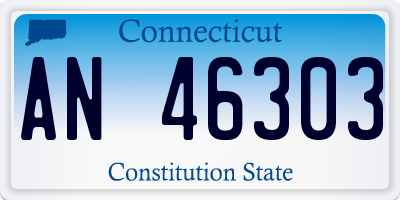 CT license plate AN46303