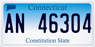 CT license plate AN46304