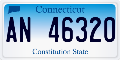 CT license plate AN46320