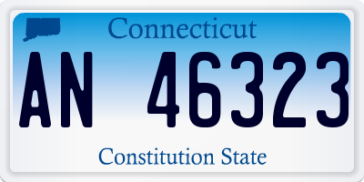 CT license plate AN46323