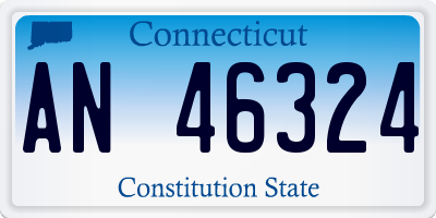 CT license plate AN46324
