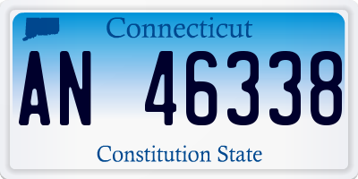 CT license plate AN46338
