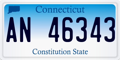 CT license plate AN46343