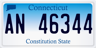 CT license plate AN46344