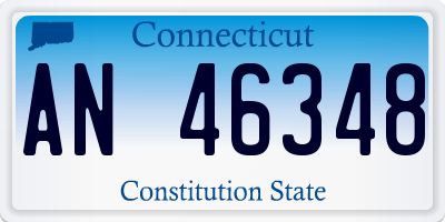 CT license plate AN46348