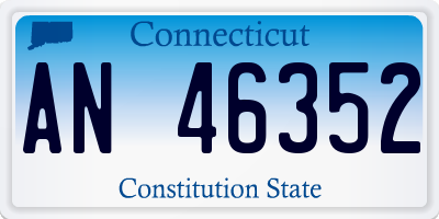 CT license plate AN46352