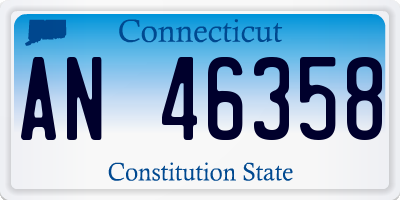 CT license plate AN46358