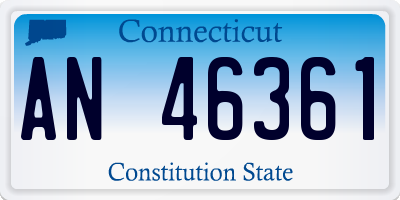 CT license plate AN46361