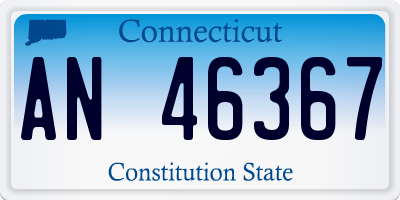 CT license plate AN46367