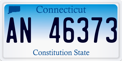 CT license plate AN46373