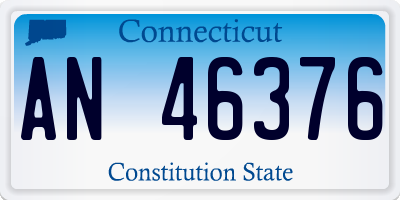 CT license plate AN46376