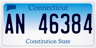 CT license plate AN46384