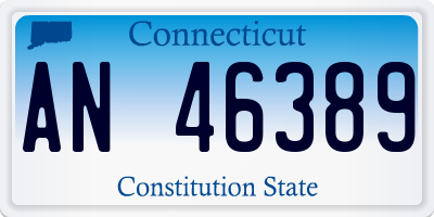 CT license plate AN46389