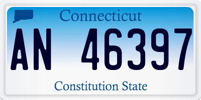 CT license plate AN46397