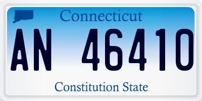 CT license plate AN46410