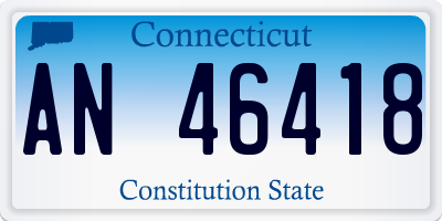 CT license plate AN46418