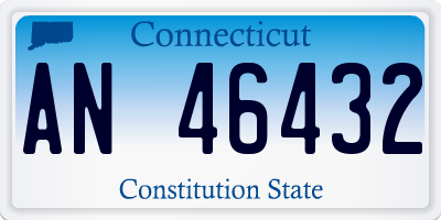 CT license plate AN46432