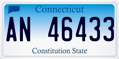 CT license plate AN46433
