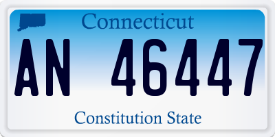 CT license plate AN46447