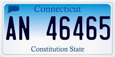 CT license plate AN46465