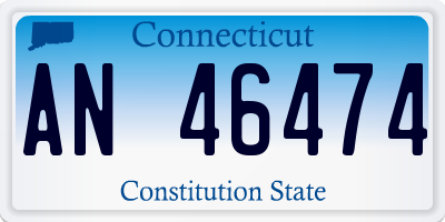 CT license plate AN46474