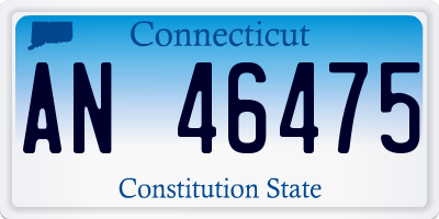 CT license plate AN46475