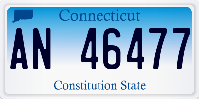 CT license plate AN46477