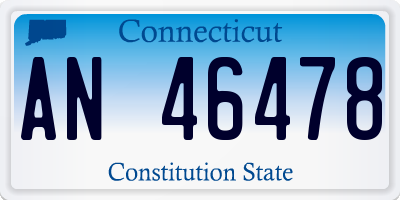 CT license plate AN46478
