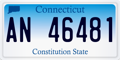 CT license plate AN46481
