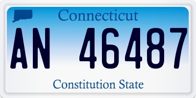 CT license plate AN46487