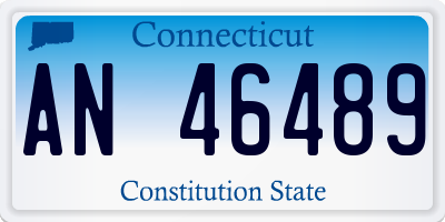 CT license plate AN46489