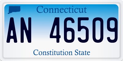 CT license plate AN46509
