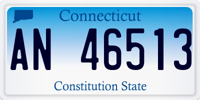 CT license plate AN46513