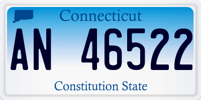 CT license plate AN46522