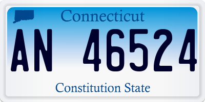 CT license plate AN46524