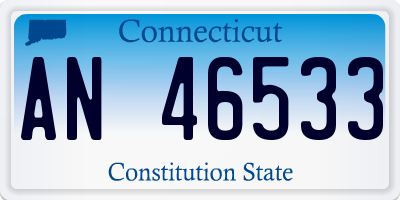 CT license plate AN46533