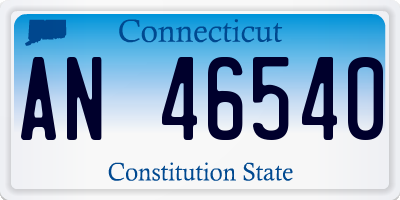 CT license plate AN46540