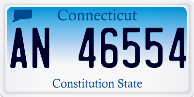 CT license plate AN46554