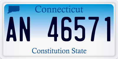 CT license plate AN46571