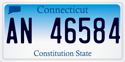 CT license plate AN46584