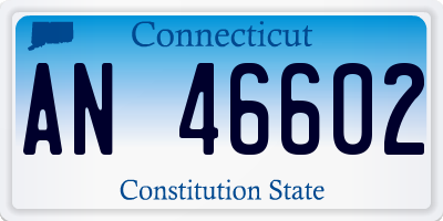 CT license plate AN46602