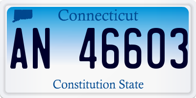 CT license plate AN46603
