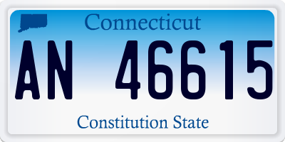 CT license plate AN46615