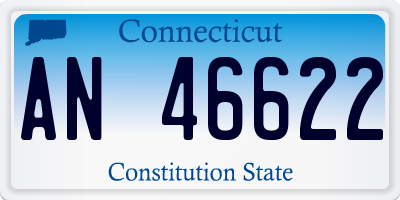CT license plate AN46622