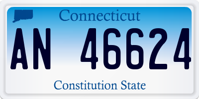CT license plate AN46624