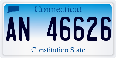 CT license plate AN46626